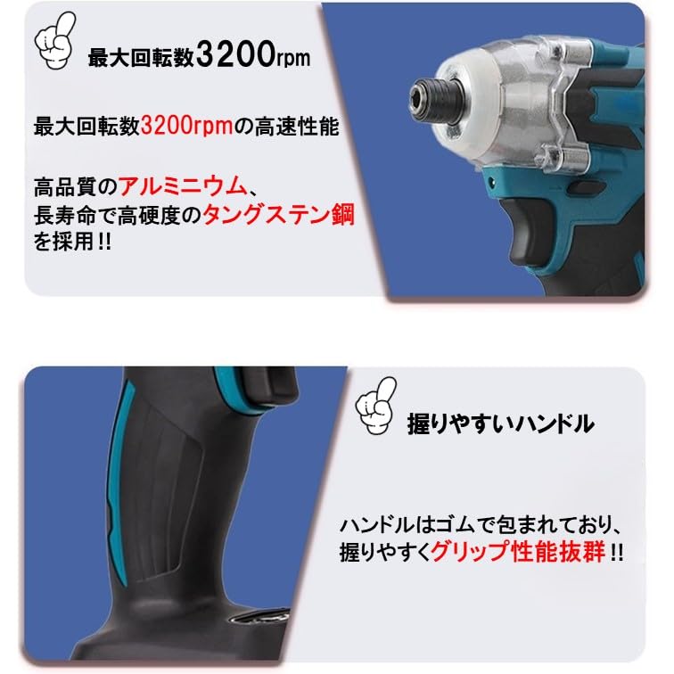 New Model Impact Driver with Brushless Makita 18V Tire Makita Electric Electric Furniture Main Unit Only Motor, Compatible, Cordless, Rechargeable,
