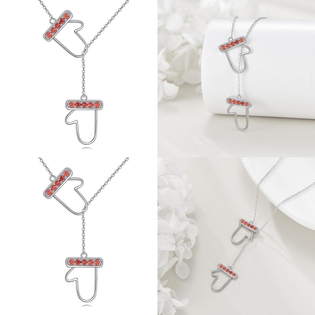Simple Snowy Season Necklace With Geometric Shape For Girls
