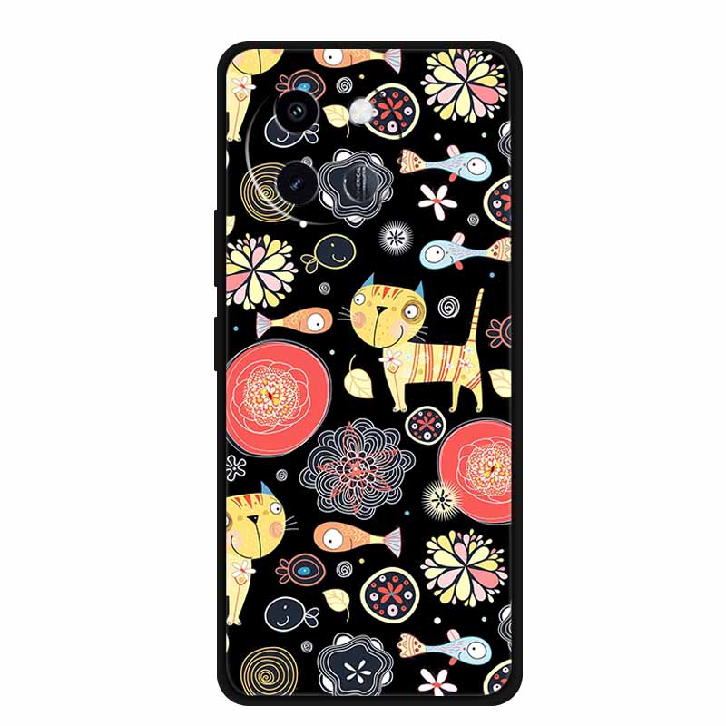 3D Lovely Cute Case For Vivo Y38 Y200i Y200T T3X Soft TPU Silicone Bumper Protector Relief Flower Emboss Phone Cover Funda Capa