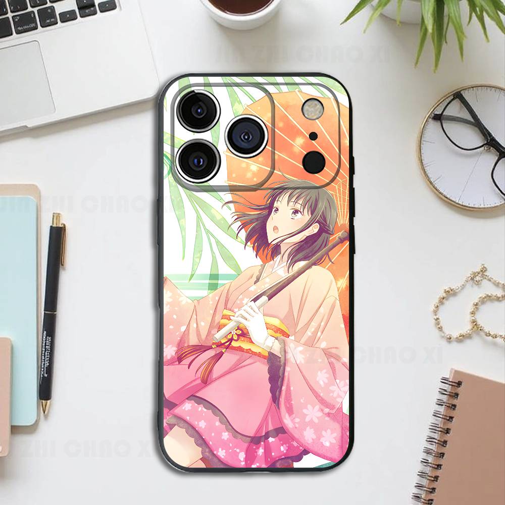 

Anime Fruits B-Basket Silicone Soft Phone Case For IPhone17 16 15 14 13 12 11 Pro Max Plus X XR SE Cover iPhone12PROMAX