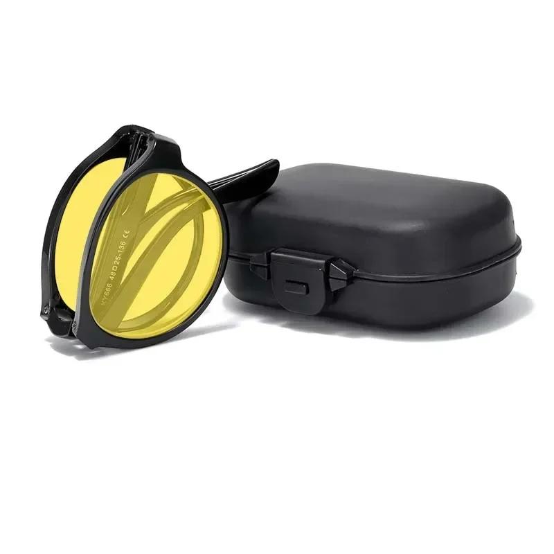 Portable Folding Night Vision Anti Blue Light Glasses for Men and Women Mobile Phones Computers Competitive Games Eye Protection