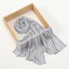 Elegant Rhinestones Embellished Mercerized Cotton Scarf For Women Lightweight Head Wrap Shawl Multifunctional Draping Accessory