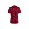 Adidas Manchester United Pre-Match Training Short-Sleeve Soccer Jersey Pattern Print Men Tops Red Black IA7242