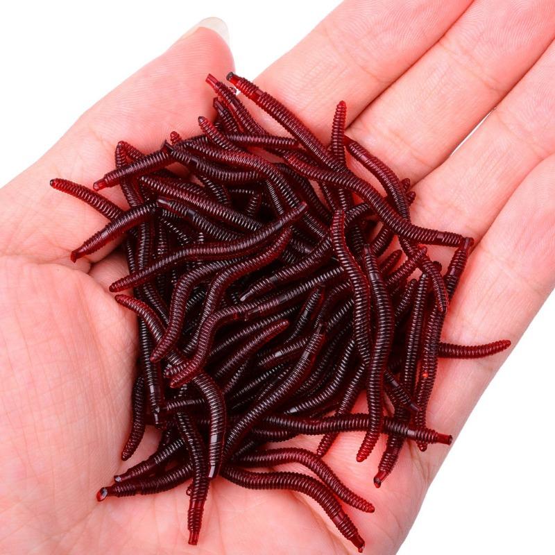 Fishing Imitation Fake Bait Red Worms Earthworms Fishing Lure