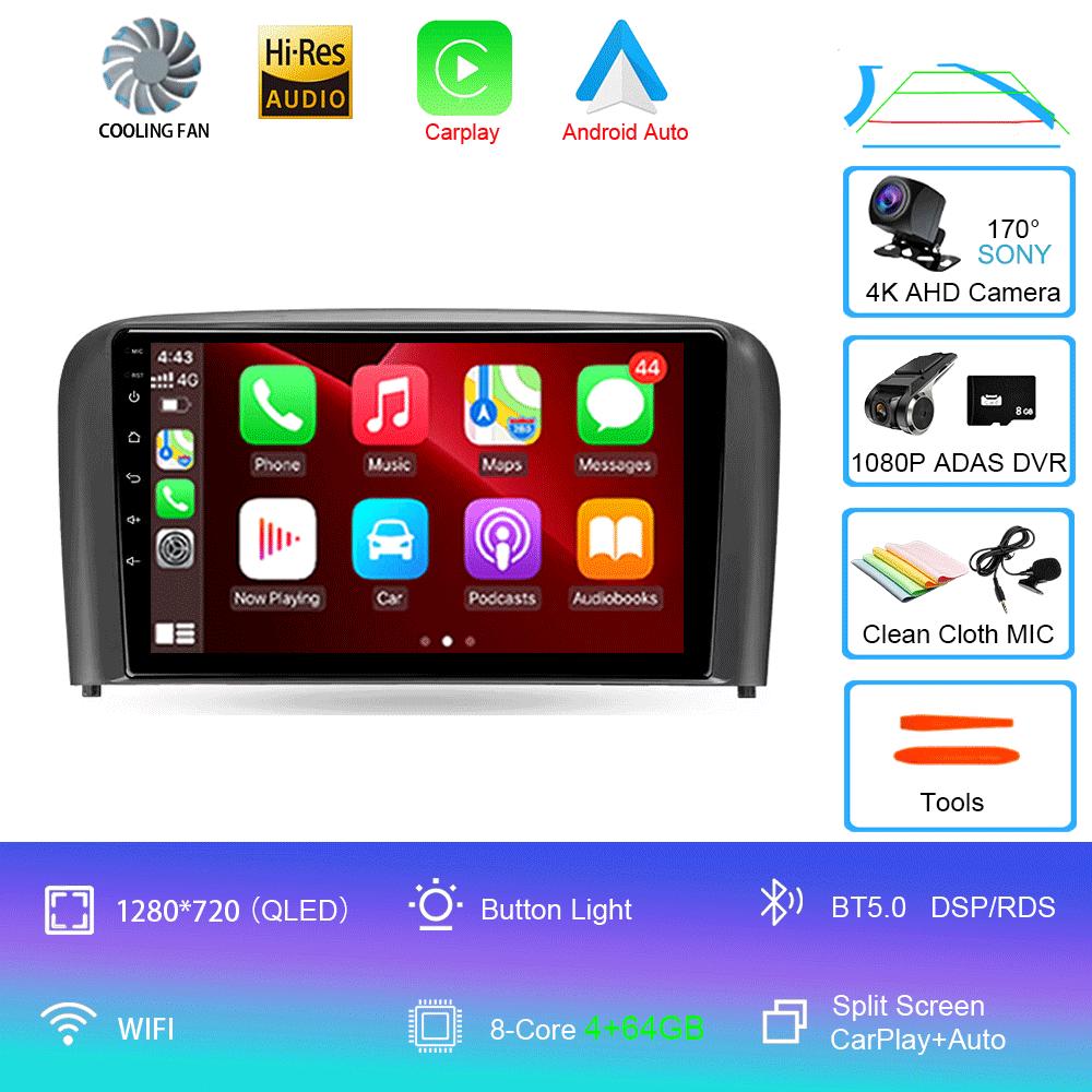 Car Radio Android 14For Volvo S80 1998 1999 2000 2001 2002 2003 2004 2005 2006 Navigation GPS Multimedia Player Stereo Carplay