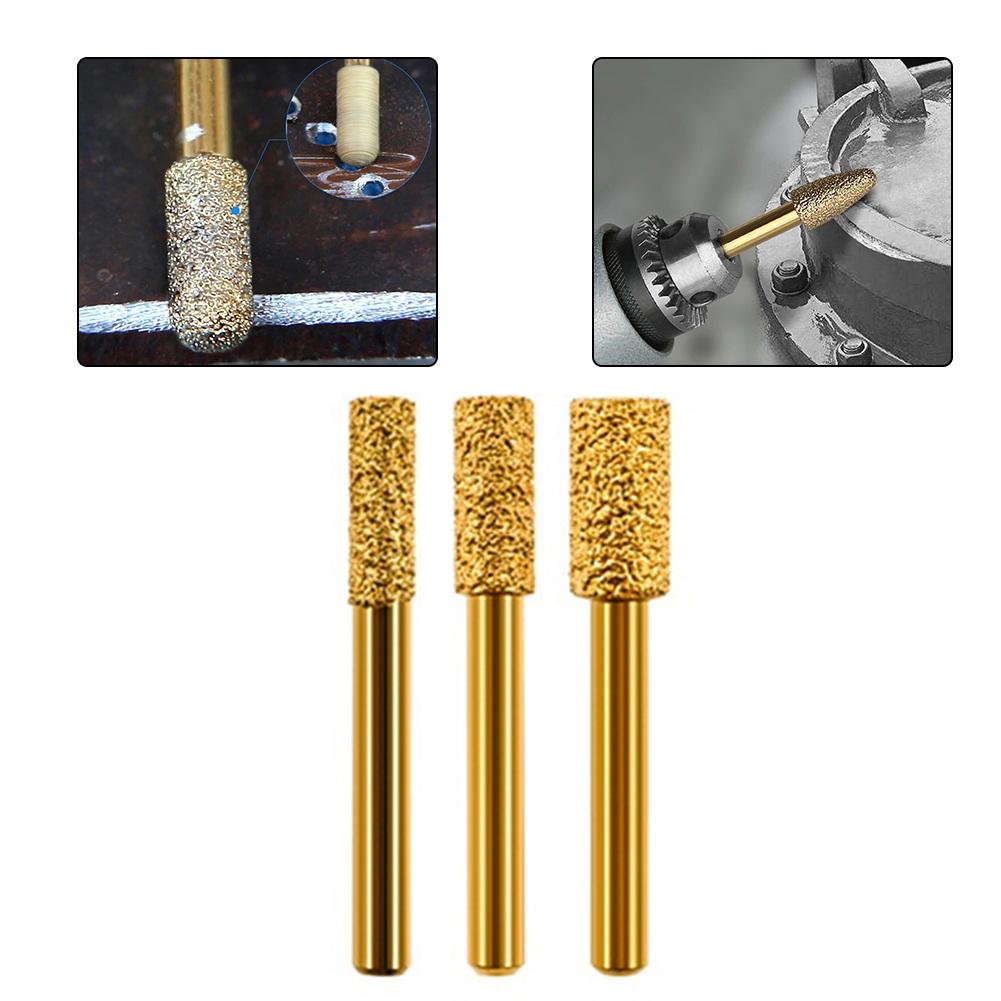 

New Practical Burr Head 3pcs Grinding Grinding Rotary File Suitable For Cast Iron Vacuum Brazed 6mm Round Shank China Mainland