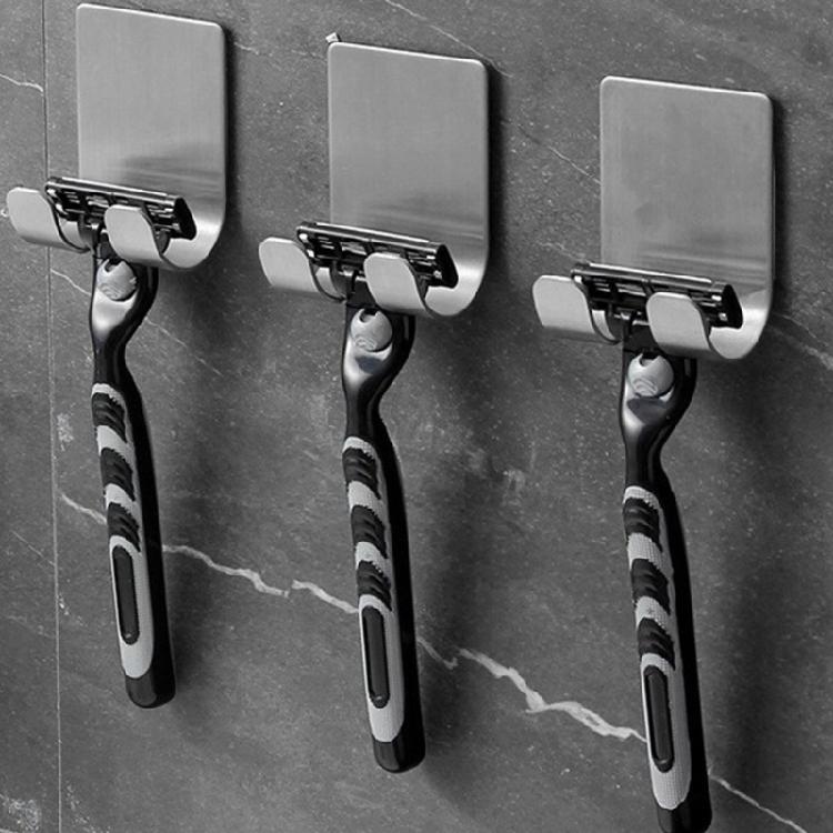 Contemporary Bath Storage Hook For Razors Chargers Stainless Steel Drillless Mounting System Durable Bathroom Organizers