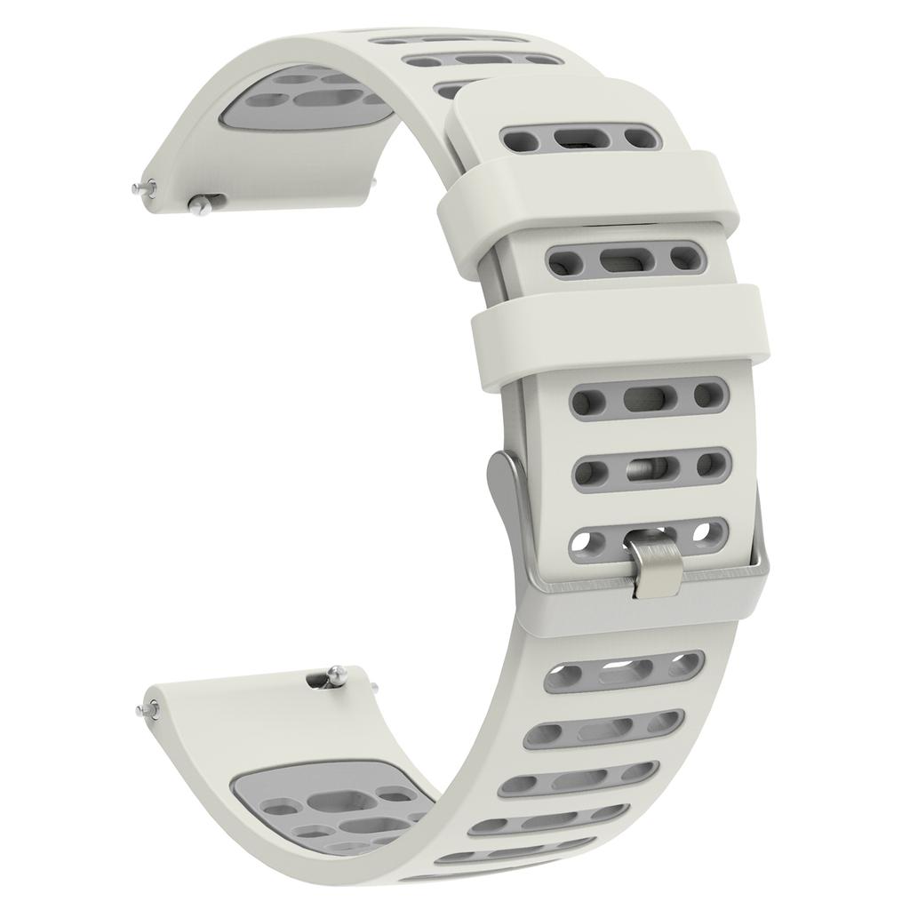 18mm Silicone Band for Huawei Watch GT 5 Pro 42mm/GT 5 41mm/Garmin Forerunner 265S Dual Color Watch Strap