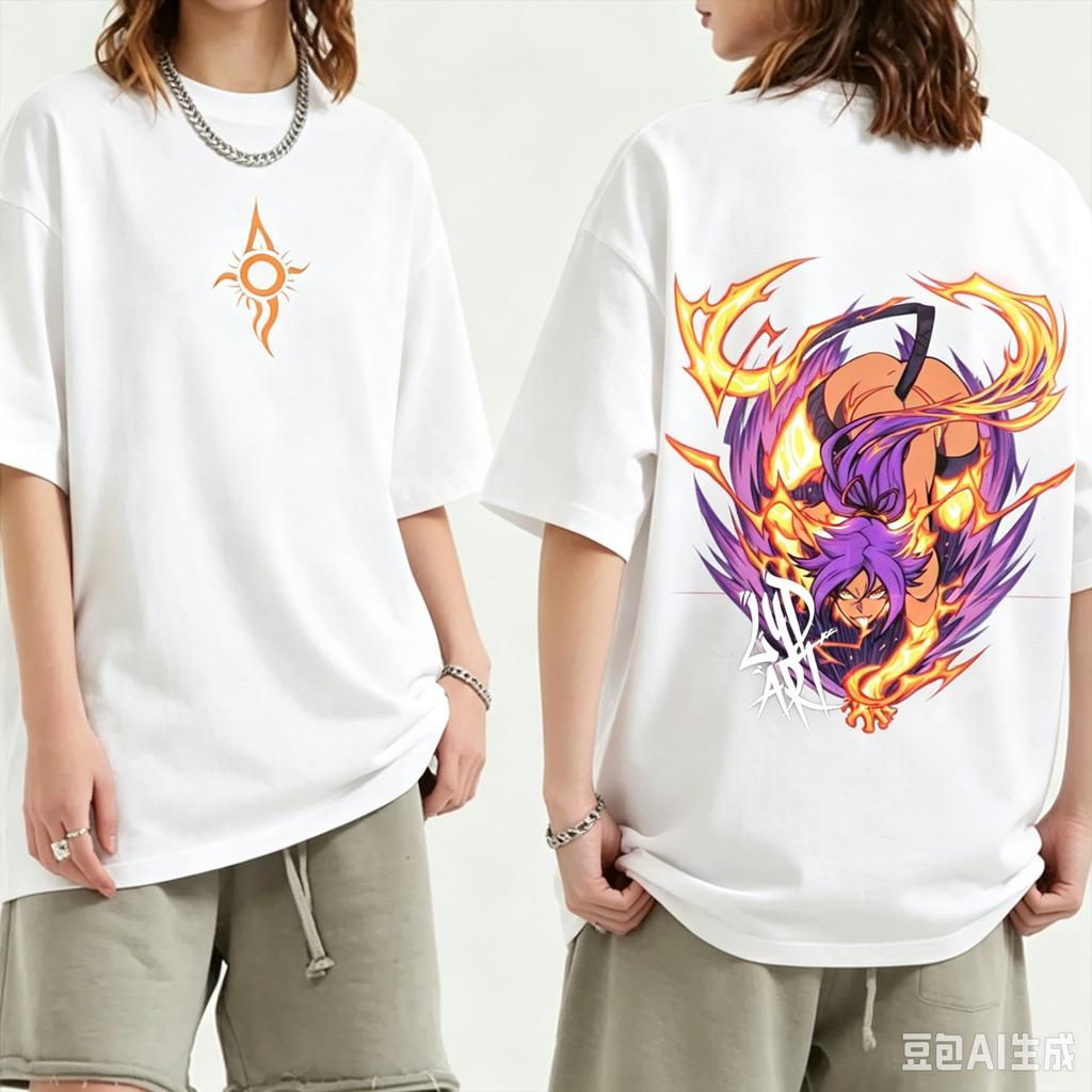 Japanese Anime Bleach Print T-Shirt Men Women Oversized Y2k Short Sleeves Casual Loose High Quality Comfortable Female Male Clothing