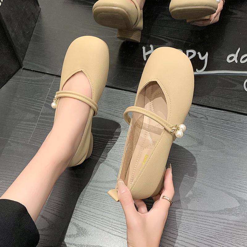 Modă 2024 Pantofi Plați de Vară Noi Casual pentru Femei Pantofi Plați cu Gură Adâncă Moale și Versatil Vârf Rotund