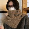 Solid Color Winter Neck Warmer Soft Plush Detachable Scarf Winter Turtleneck Neck Warmer  for Women