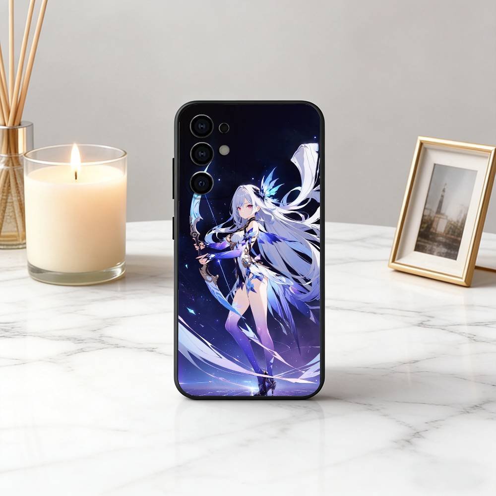 Cool G-GENSHIN IMPACT S-Skirks-GPS Phone Case For Samsung S25,S24,S21,S22,S23,S30,Ultra,S20,Plus,Fe,Lite,Note,10,Black Cover
