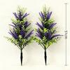 Multicolor Lavender Artificial Plant DIY Bonsai with Ground Stake Faux Greenery Plant Green Leaves Waterproof
