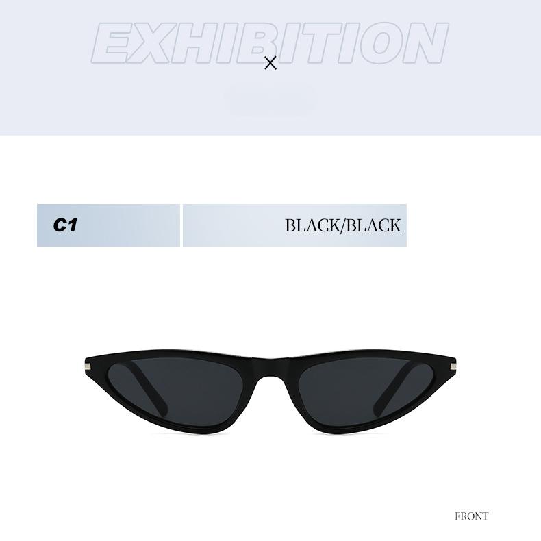 Ladies glasses, small frame triangle fashion sunglasses, metal hinges