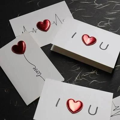 Liebes-Postkarte Valentinstags-Geschenkkarten Hochzeitseinladung Grußkarten Jahrestag für Paare Handgemachtes Valentinstagsgeschenk