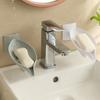 Soap Organizers Leaf Shape Plastic Soap Holder Tray with Adjustable Design and Auto Draining for Sink Countertop