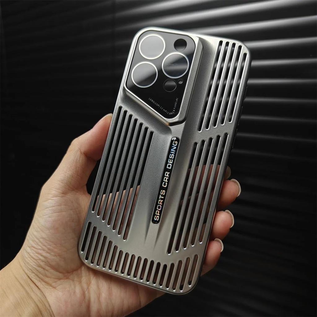 Matný tenký kryt s plnou ochranou objektivu pro iPhone 16 15 14 13 12 Pro Max Plus, módní dutý kryt s odvodem tepla z PC