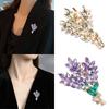 Stylish Flower Brooch Accessory Elegant Lapel Pin Eye Catching Lavender Shaped Brooch for Daily Wear Dates Parties
