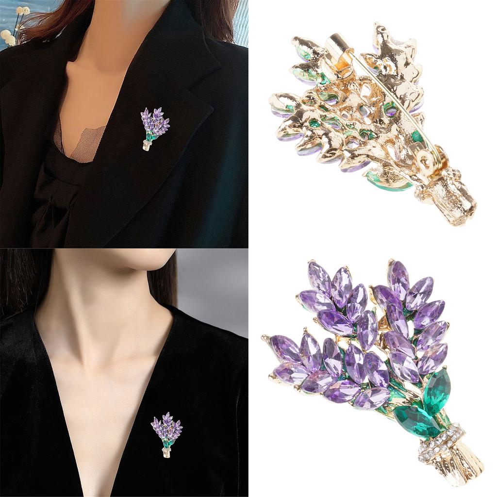 Fashionable Lapel Pin Jewelry Elegant Lavender Lapel Pin Accessory Unique Brooch Collar Pin Jewelry Ornament
