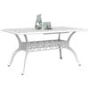 Vidaxl Garden Table, White, 150X90X72 Cm, Cast Aluminum