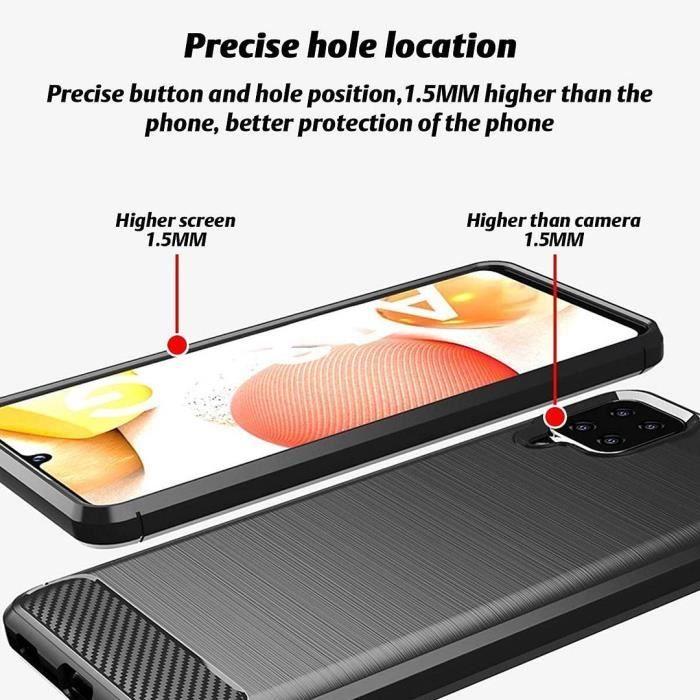 Coque Souple - Booling - pour Samsung A12 - Verre Trempé - Bordure Renforcée - Silicone Noir