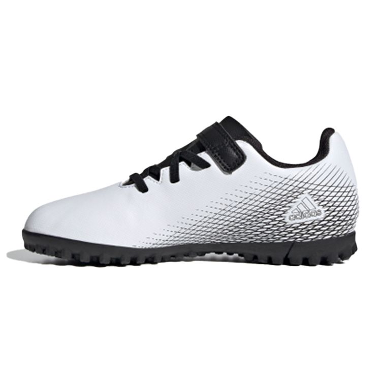 Adidas X Ghosted .4 H&L TF Comfortable Lace-Up Fashionable Versatile Breathable Low-Top Soccer Shoes Kids Soccer Shoes White Black Gray FW9573