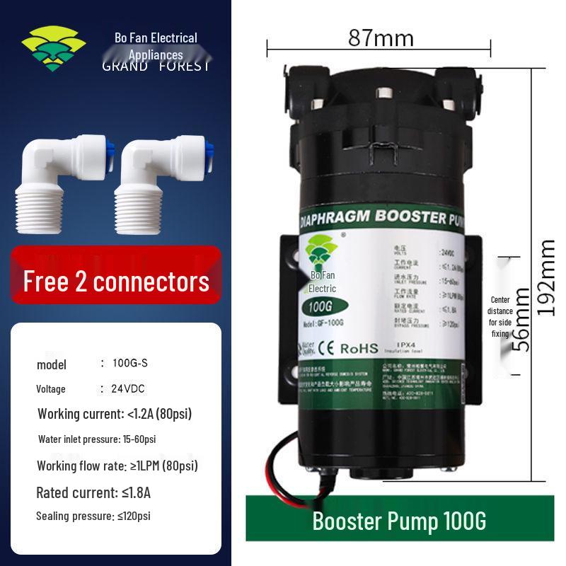 Bo Fan Electric Booster 75G Self-Priming Pump for 50G Water Purifier & 400G Direct Drinking Machine with 300G Household Motor