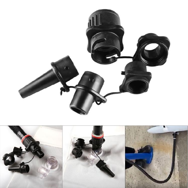 Inflatable Boats Airs Valves Adapter 4 Nozzle Conversion Head Leakproof Valves Connector Kayak Airs Valves Connector