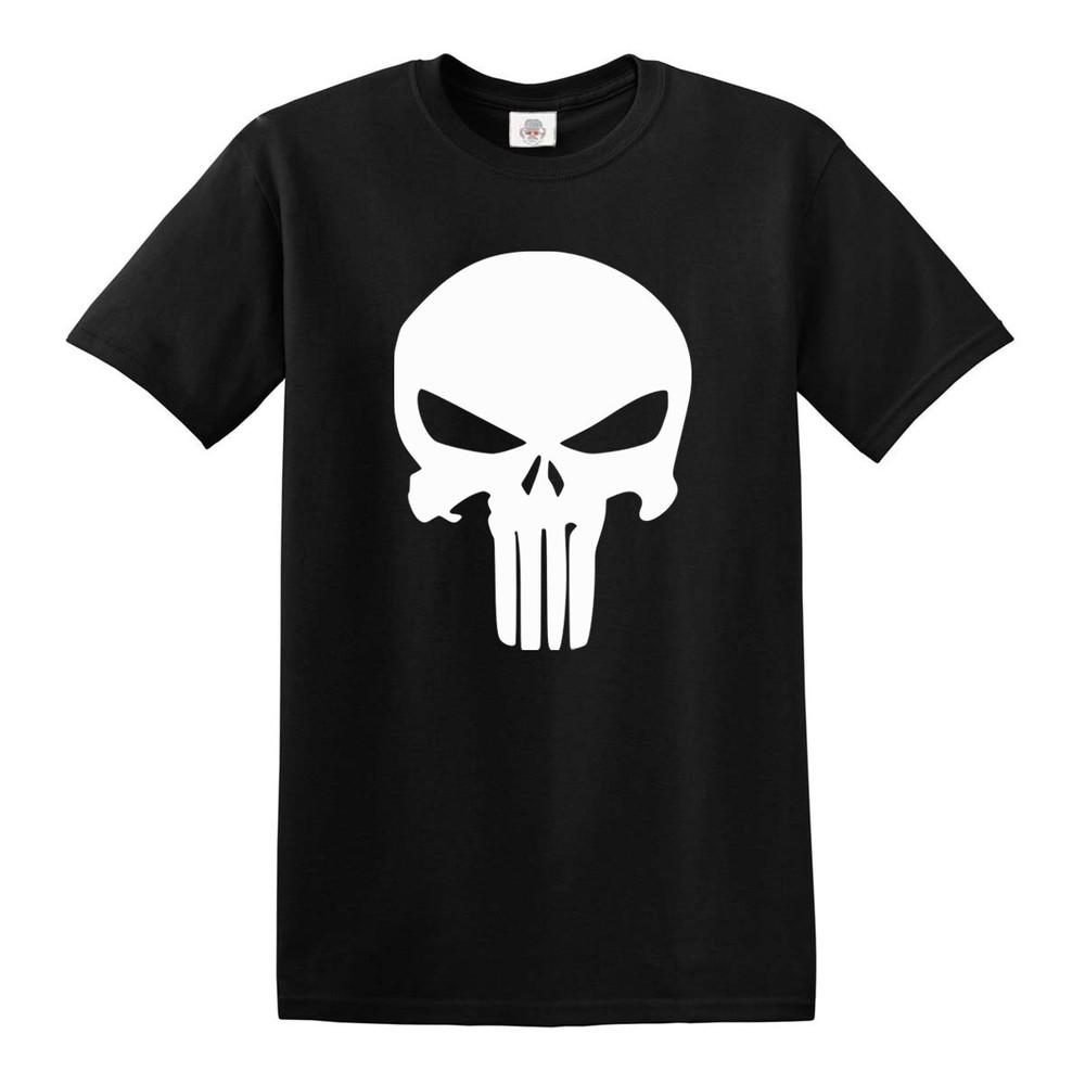 

The Punisher T-Shirt Men s Funny Novelty Punk Skull Face Antihero Marvel Tee top 4XL