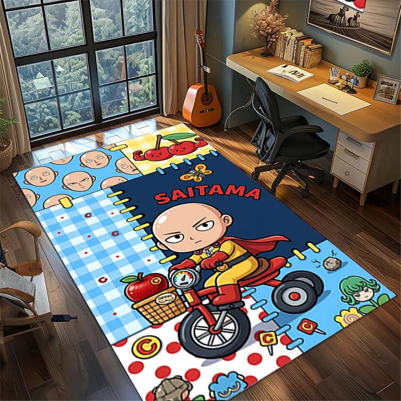 Non Slip Washable Floor Mat "One-Punch Man" Large Area Rug Carpet Bedroom Gamer Room Decor—kwq69
