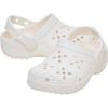 Crocs Classic Clog Floral Cutout Comfortable Slip-Resistant Durable Low-Top Walker Shoes Baby Shoes White 210944-0WV
