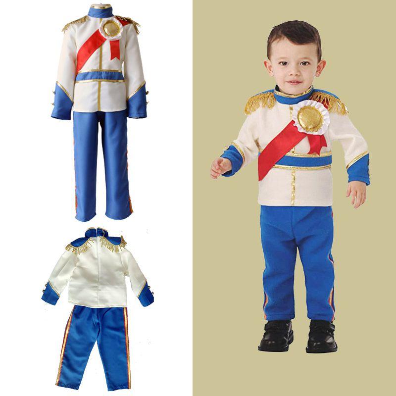 Luxurious Child Royal Prince Outfit For Halloween Masquerade Cosplay King Attire
