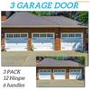 K1AE Garage Door Decorative Magnets 4 Hinges 2 Handles Set Reusable Removable Hardware Quick Fixing for Metal Door Decors