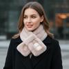 Fake Collar Women Winter Scarves Faux Rabbit Fur Cross Scarf Cute Plush Scarf Autumn Winter