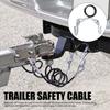 Trailer Safety Towing Cable With S Hook 3500lbs Load Bearing 27.6in Maximum Extension Length Spring Towing Rope For RV