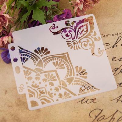 Květinové Rohové šablony Šablona Malba Scrapbooking Ražba Razítko Album Card DIY