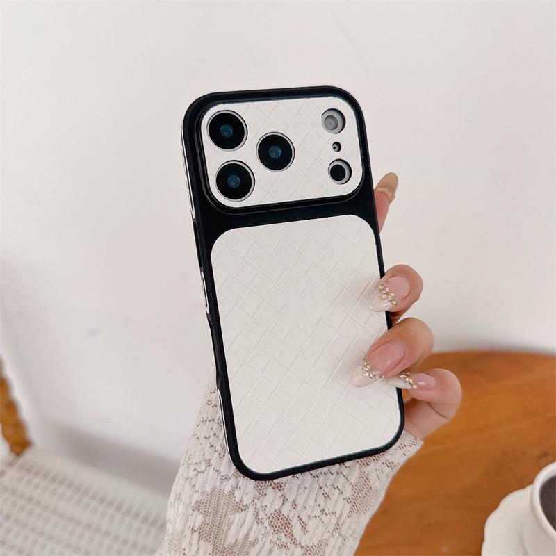 Premium Wenge Pattern Leather Protective Case for Apple 17 Pro Max/16 Pro
