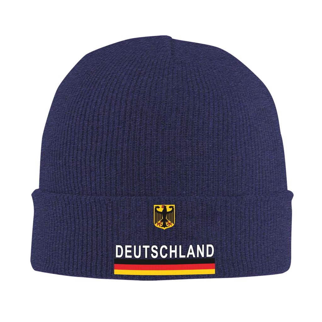 Deutschland Flag And Emblem GerUnisexy Knit Hat Casual Caps Unisex Women Outdoor Beanie Hats Autumn Winter Graphic Elastic Bonnet Hats