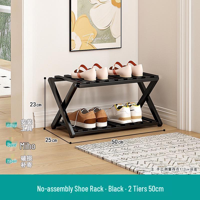 Compact Foldable Shoe Rack: Multi-Layer, No-Install, Space-Saving Storage for Indoor Entrances.