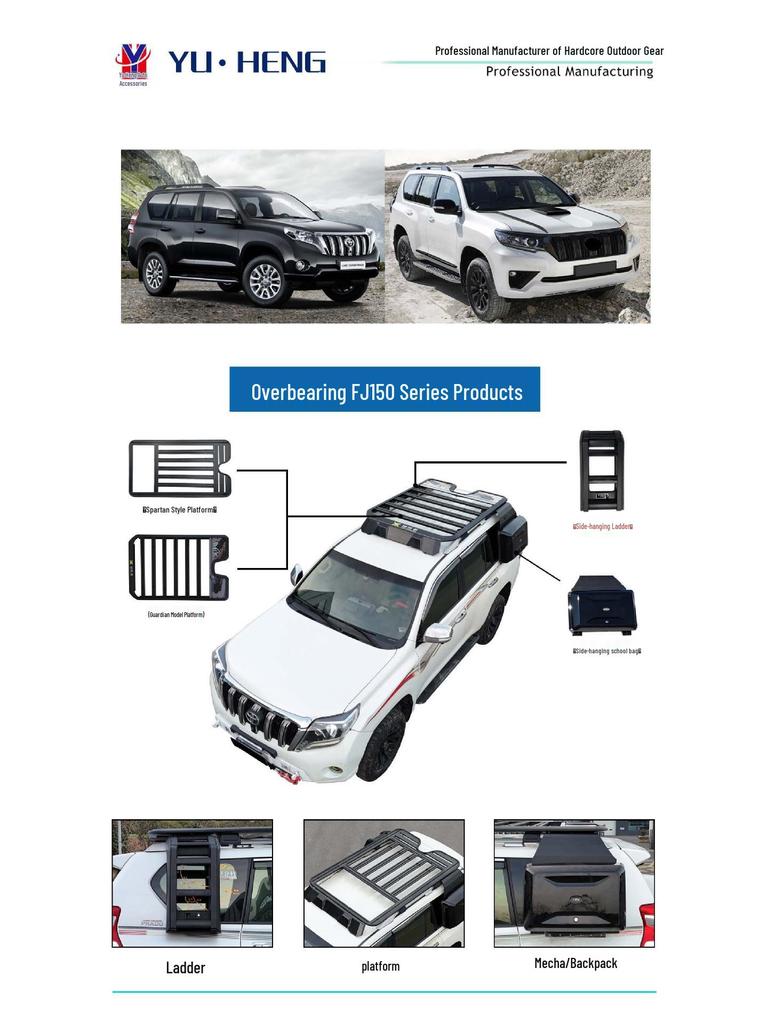 Toyota Prado FJ150 Guardian Style Roof Platform - New Off-Road Expansion Parts