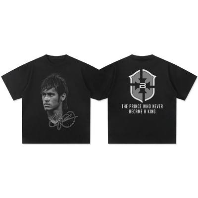2026 Cristiano Ronaldo Neymar American Football Star Print Cotton Short-sleeved T-shirt Unisex Clothing Print Fashion Oversize Tee Y2K