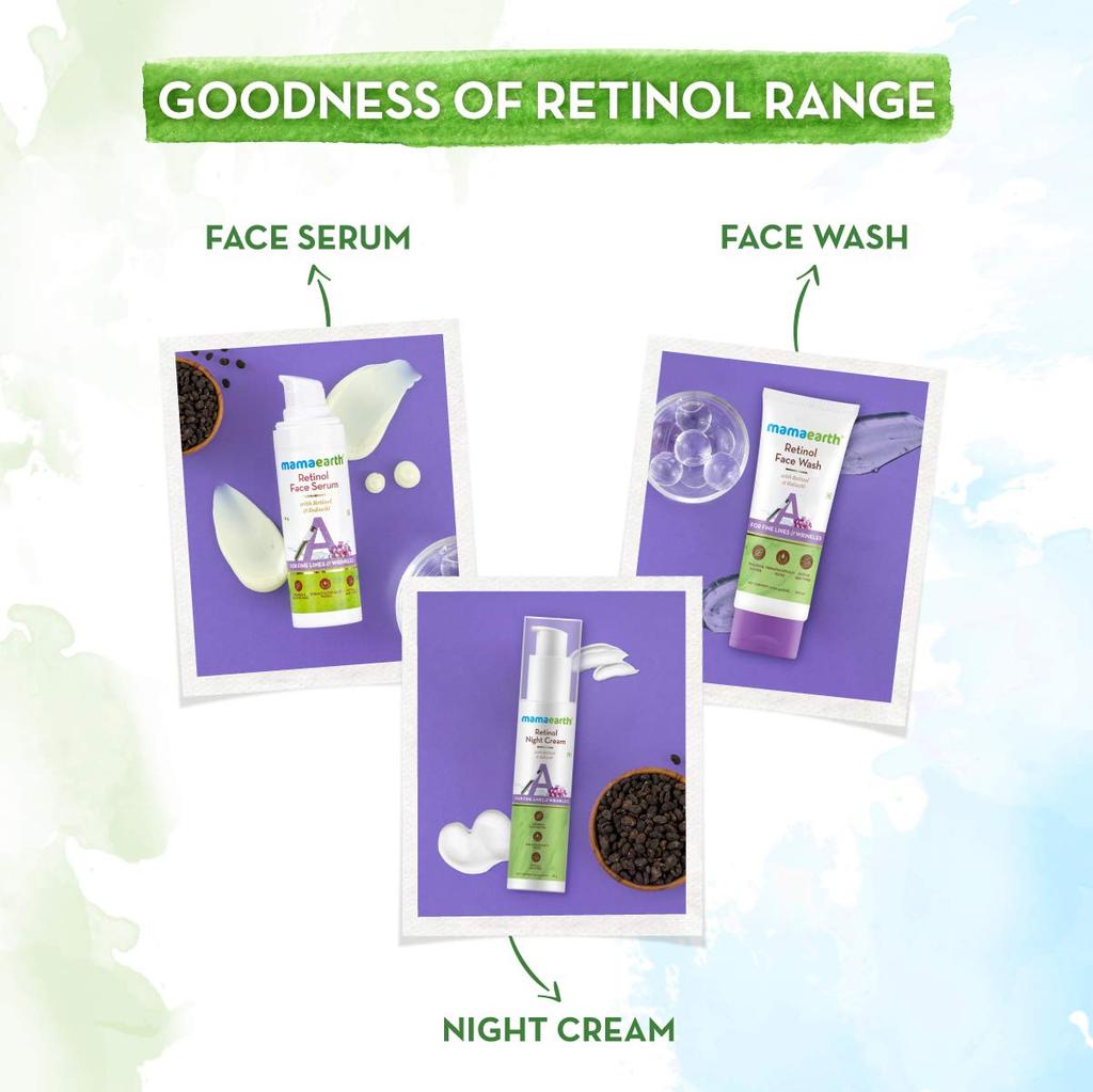Mamaearth Retinol Night Cream For Women 50g Anti Aging Moisturizer For Wrinkles Fine Lines Even Skin Tone Glow
