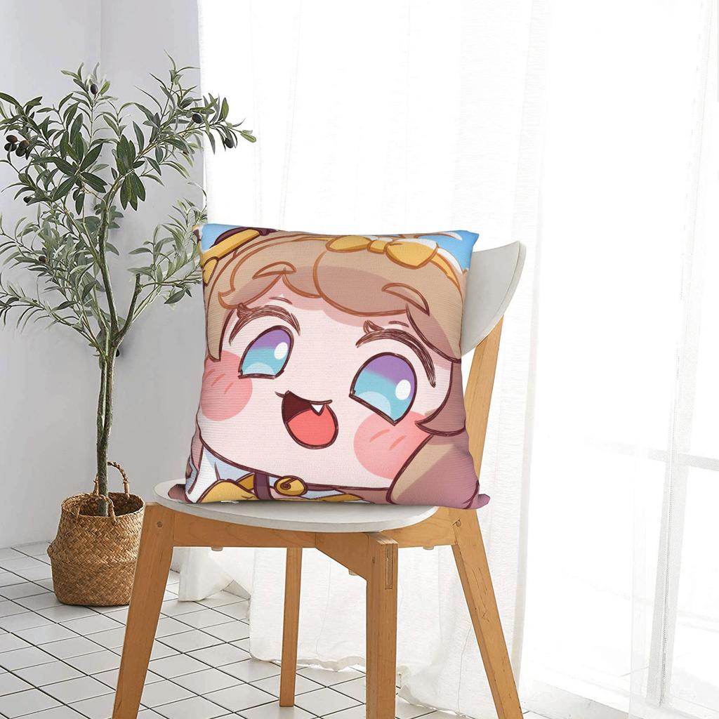 Kawaii Gaming T-Trickcals Pillow Case Vintage Pillow Cover Square Pillowcases For Sofa Car Home Decor