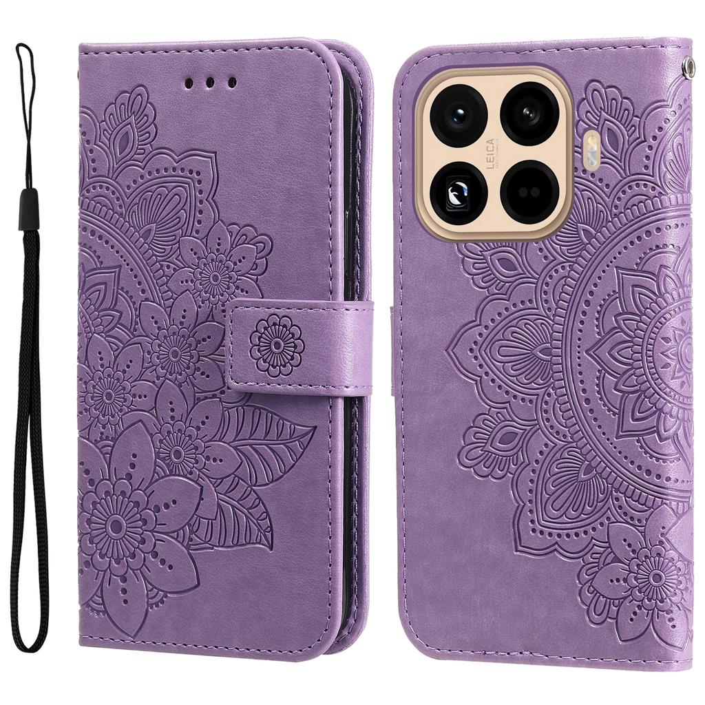For Xiaomi 15T Pro Case Floral Pattern PU Leather Wallet Stand Phone Cover