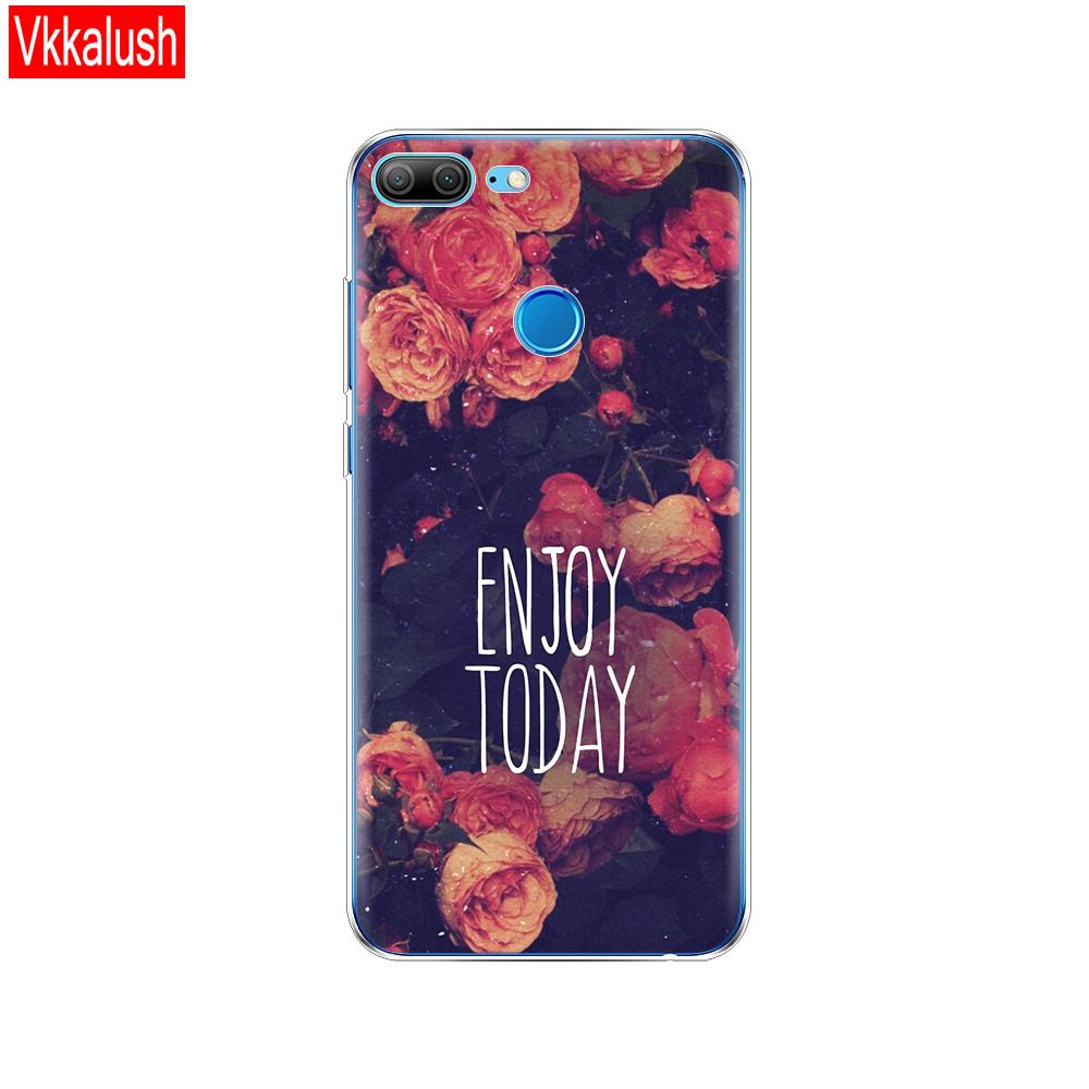 Hülle Handyhülle für Huawei Honor 9 Lite weiches TPU Silikon Rückseite 360 Vollschutz Druck transparent Coque Shell