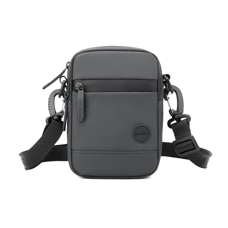 

Outdoor Casual Men Sports Crossbody Bag Luxury Fashion Travel Mini Chest Bag Nylon Fanny Pack USB Headphone Jack