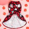 Dog Dress for Small Dogs Costume FEELING LOVED Printed Puppy Clothes with Bowknot Tulle Doggie Pet Cat Comfort Clothes Apparel V