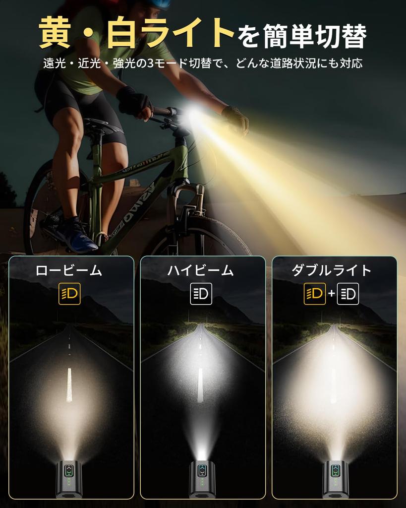 Bicycle Light First Switching High Wide Memory Road Aluminum Alloy IPX5 Easy Compact and LED Also Functions As a Flashlight for Disaster Power and PSE