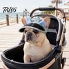 Talos Pet Sun Visor Hat, Summer Floral Cat Cap with Ear Holes, Adjustable Wide Sunshade Brim Hat Cute Rabbit Ears for Cats Dogs Outdoor Protection