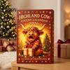Christmas Decoration for Home 3D Highland Cow Advent Calendar, 24-Day PVC Figure Countdown Ornament Set, Interactive Games Kids Unique Tree